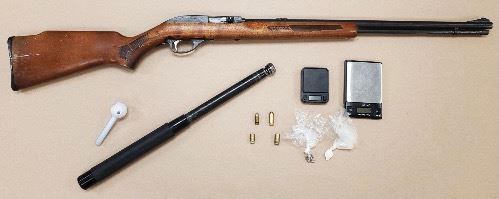 Brown Rifle-Expandable Baton-Drug Paraphernalia