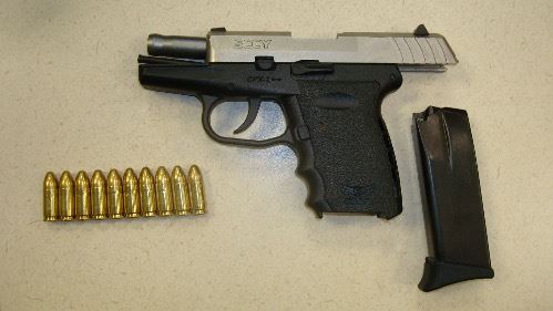 Silver and Black Handgun-Maganize-Ammunition 