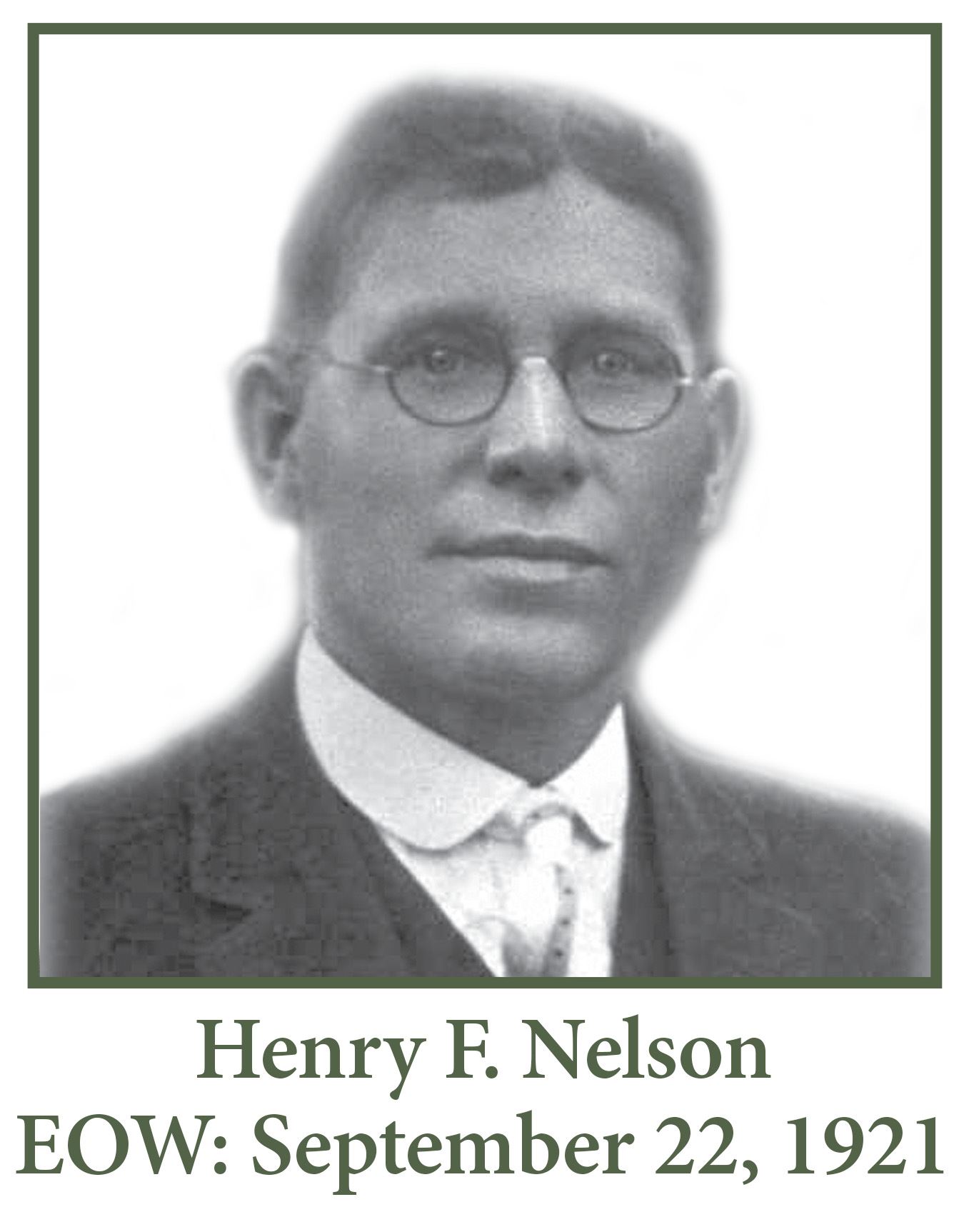 Henry Nelson EOW September 22 1921